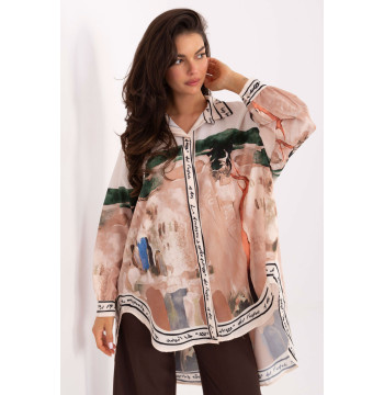 Koszula Damska Model IT-KS-18729.12 Light Beige - Rue Paris