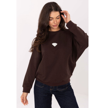 Bluza Damska Model RV-BL-A877.19P Dark Brown - Rue Paris