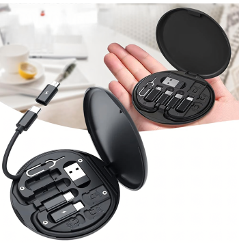 Organizer 5w1 Podróżny do Telefonu Przejściówki USB-C Lighting Micro USB-A