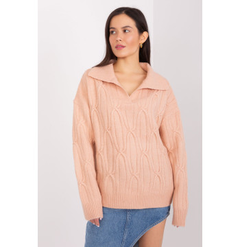 Sweter Damski Model AT-SW-2349-2.96 Brzoskwinia - AT