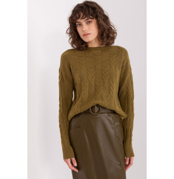 Sweter Damski Model AT-SW-2340.10 Khaki - AT