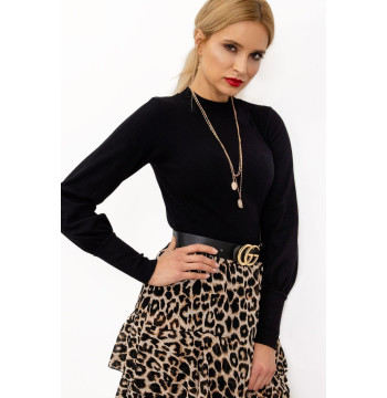 Bluzka Model RV-BZ-5223.15 Black - Rue Paris