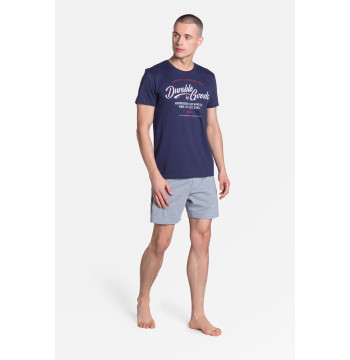 Piżama Męska Model Laze 38868-59X Navy/Grey - Henderson