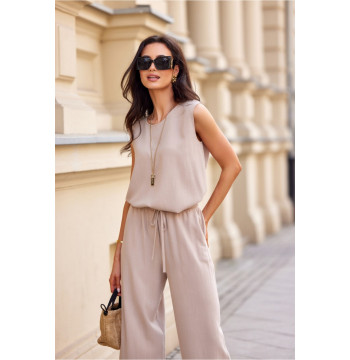 Bluzka Model Manon BEZ BLU0210 Beige - Roco Fashion
