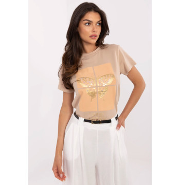 Tshirt Damski Model CLM-TS-1704.85 Camel - Factory Price