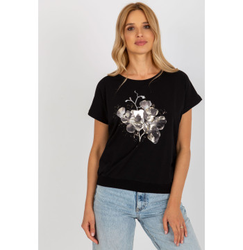 Bluzka Model RV-BZ-8949.18 Black - Rue Paris