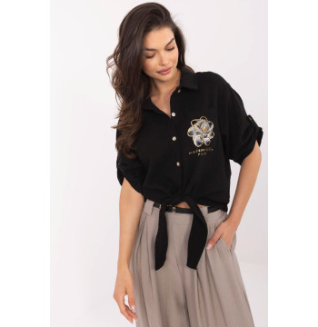 Koszula Damska Model DHJ-KS-8595-1.66 Black - Italy Moda