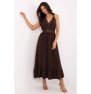 Sukienka Model MI-SK-88573.83 Dark Brown - Italy Moda