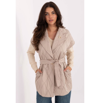 Kamizelka Model IT-KZ-FL9603.87 Beige - Rue Paris