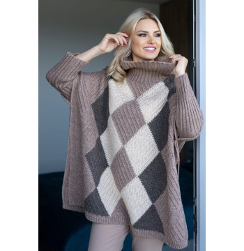 Sweter Damski Model 30088 Cappuccino - PeeKaBoo
