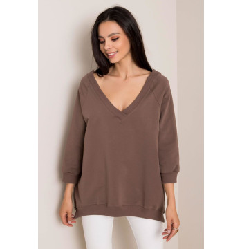 Bluza Damska Model RV-BL-5676.09 Brown - Rue Paris