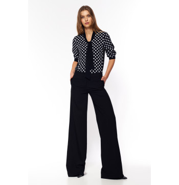 Spodnie Czarne spodnie palazzo SD95 Black - Nife