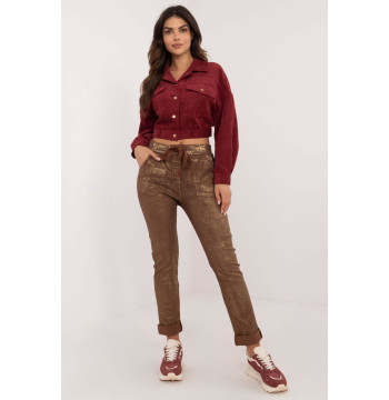 Spodnie Damskie Model DHJ-SP-21258.32 Brown - Italy Moda