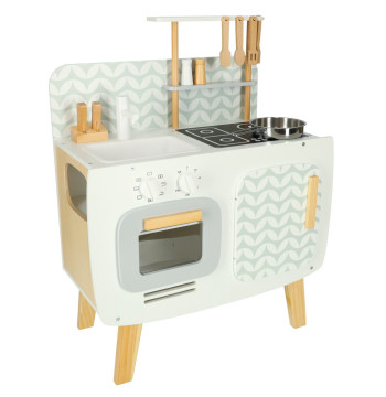 Kuchnia dla dzieci drewniana MDF LULILO RETRO akcesoria 73cm