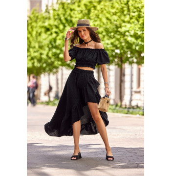 Spódnica Komplet Model CZA KOM0006 Black - Roco Fashion