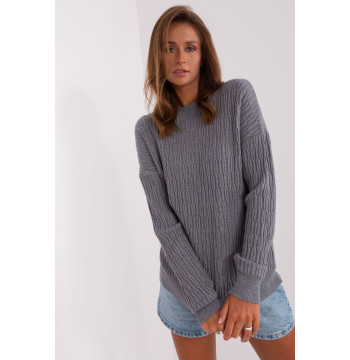 Sweter Damski Model AT-SW-2338.14P Dark Grey - AT