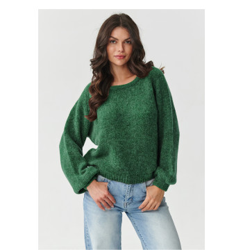 Sweter Damski Model S168 Bottle Green - Makadamia