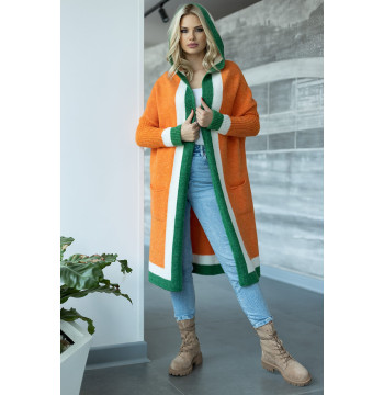 Sweter Kardigan Model 30085 Orange - PeeKaBoo
