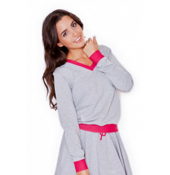 Bluza Damska Model K276 Grey/Pink - Katrus