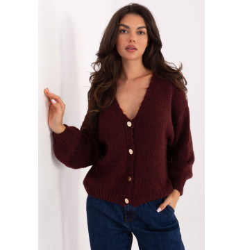 Sweter Damski Model MI-SW-0309.89 Bordo - Rue Paris