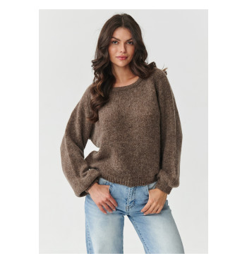Sweter Damski Model S168 Mocca - Makadamia