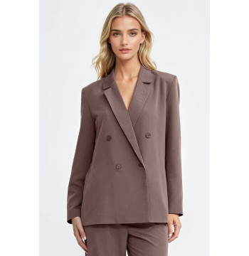 Marynarka oversize dwurzędowa Z88 Mocca - Nife