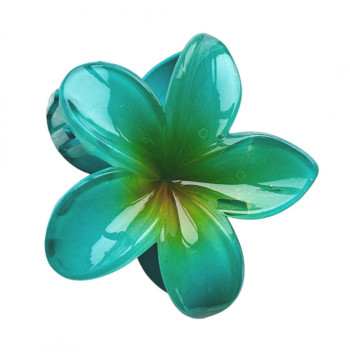 Spinka do włosów klamra XL kwiat niebieski ombre 7,5x8cm SP285