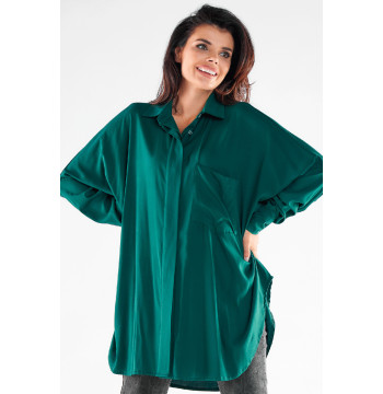Koszula Damska Model A528 Bottle Green - awama