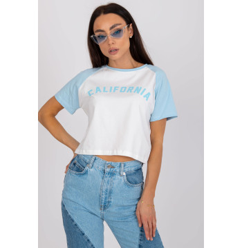 T-shirt Damski Model FA-TS-7708.44 White/Blue - Fancy