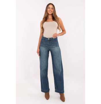 Spodnie Jeansy Damskie Model D80018BB62456D285 Dark Blue - Sublevel