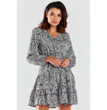 Sukienka Model A470 Black/White Pattern - awama
