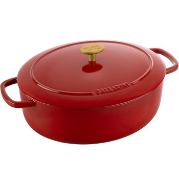 Garnek żeliwny owalny Ballarini Bellamonte - 4.5 ltr, Czerwony