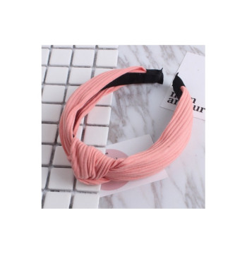 Opaska turban z materiału róż O210R