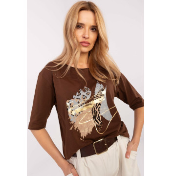 Bluzka Model CLM-BZ-0119.36 Brown - Factory Price