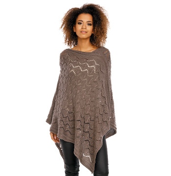 Sweter Poncho model 30012 Mocca - PeeKaBoo