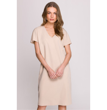 Sukienka Model S392 Beige - Stylove