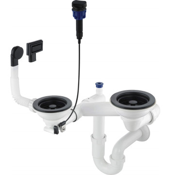 Syfon do zlewozmywaka granitowego 1.5- i 2-komorowego - Space-Saver ZXY N973 5907650876076