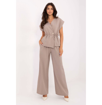 Spodnie Komplet Model IT-KMPL-21029.78 Dark Beige - Italy Moda