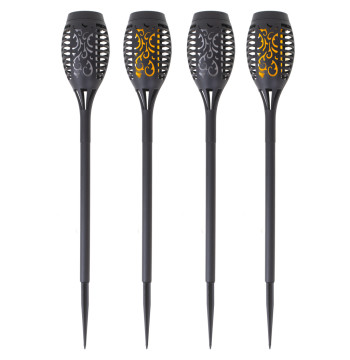Lampy solarne ogrodowe pochodnie 12LED 4szt.