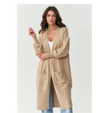 Sweter Kardigan Model S167 Piasek - Makadamia