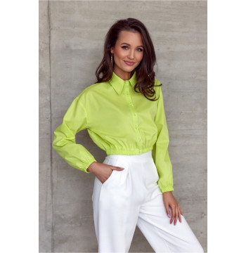 Koszula Damska Model LIM BLU0160 Limonka - Roco Fashion