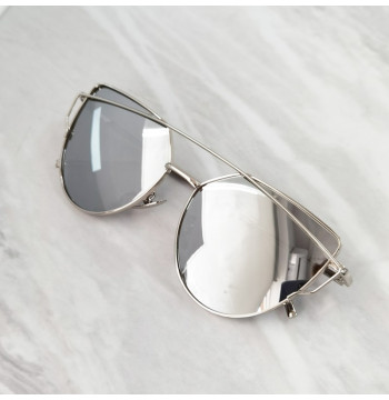 Okulary przeciwsłoneczne GLAM ROCK FASHION Lustrzanki Srebrne OK21WZ6