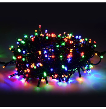 Lampki LED łańcuch świetlny świąteczne choinkowe 10m 100LED multikolor 8 trybów świecenia