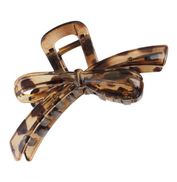 Spinka klamra do włosów XL Kokardka panterka 11,5 cm SP361