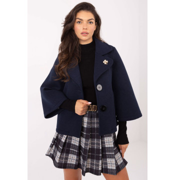 Płaszcz Damski Model IT-KR-FL8159.24 Navy - Rue Paris