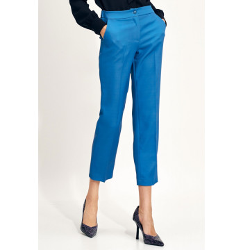 Spodnie Niebieskie spodnie chino SD70 Blue - Nife