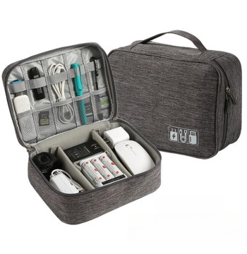 ORGANIZER PODRÓŻNY ETUI TORBA NA KABLE ŁADOWARKI USB AKCESORIA + UCHWYT
