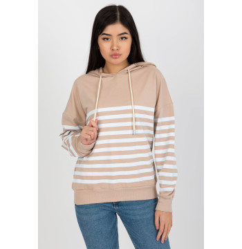 Bluza Damska Model LO-BL-DY-28.01 White/Beige - Rue Paris