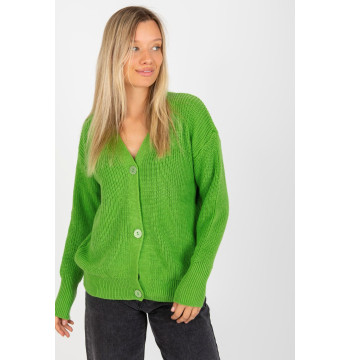 Sweter Kardigan Model LC-SW-0321.06X Light Green - Rue Paris