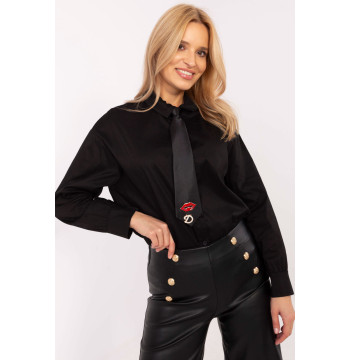 Koszula Damska Model DHJ-KS-9213-1.77P Black - Italy Moda
